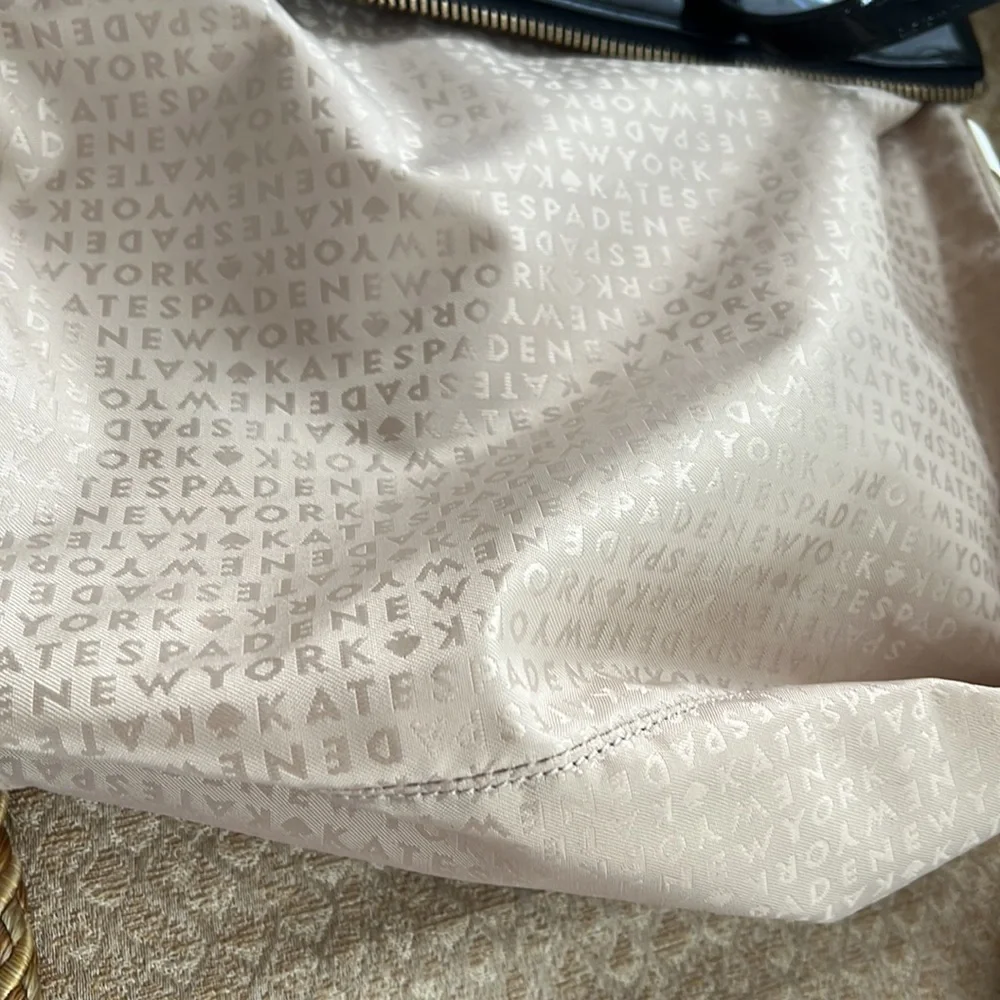 Kate Spade Patent Leather Polka Dot Medium Zipper Tote